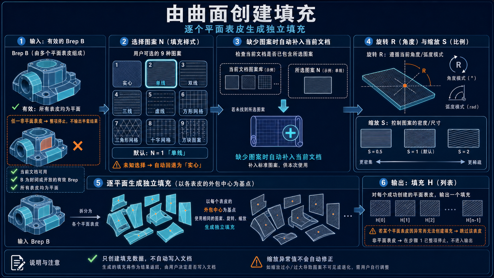 由曲面创建填充逻辑教程图